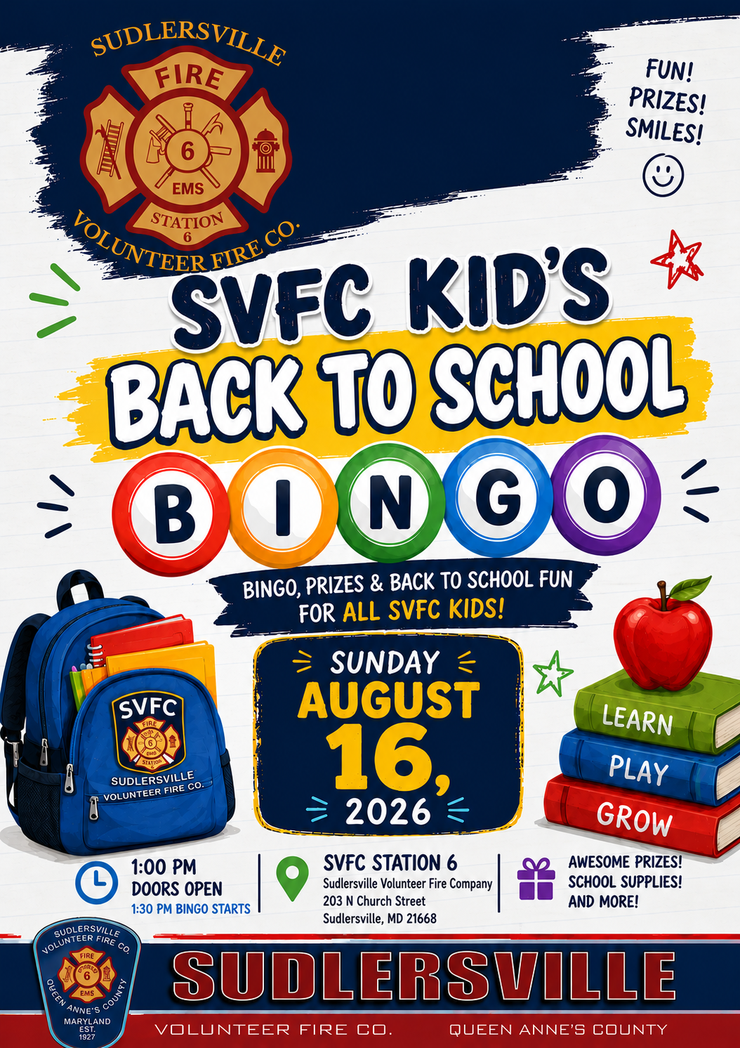 Kid’s back to School Bingo